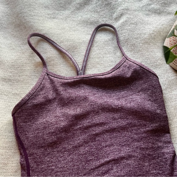 LULULEMON Power Y Tank - Heathered Plum - Picture 2 of 5